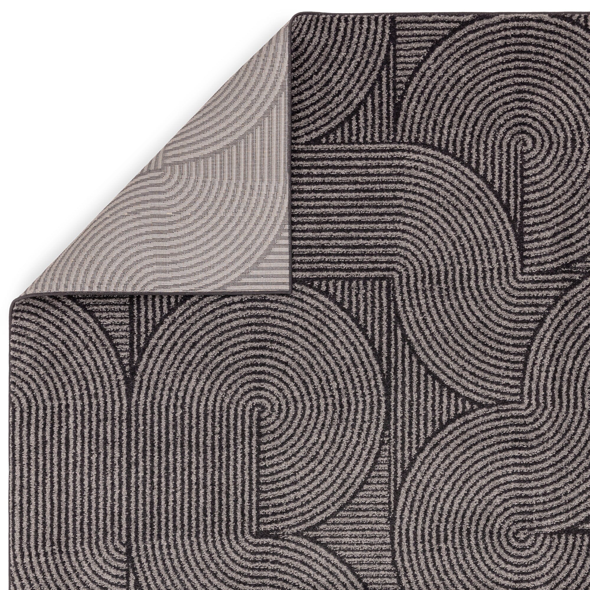 Muse MU01 Charcoal Swirl Rug