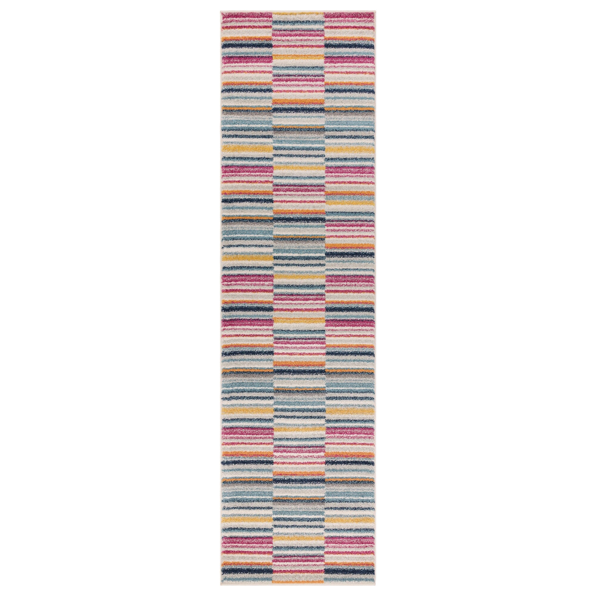 Muse Multi-Coloured Stripe Rug MU06