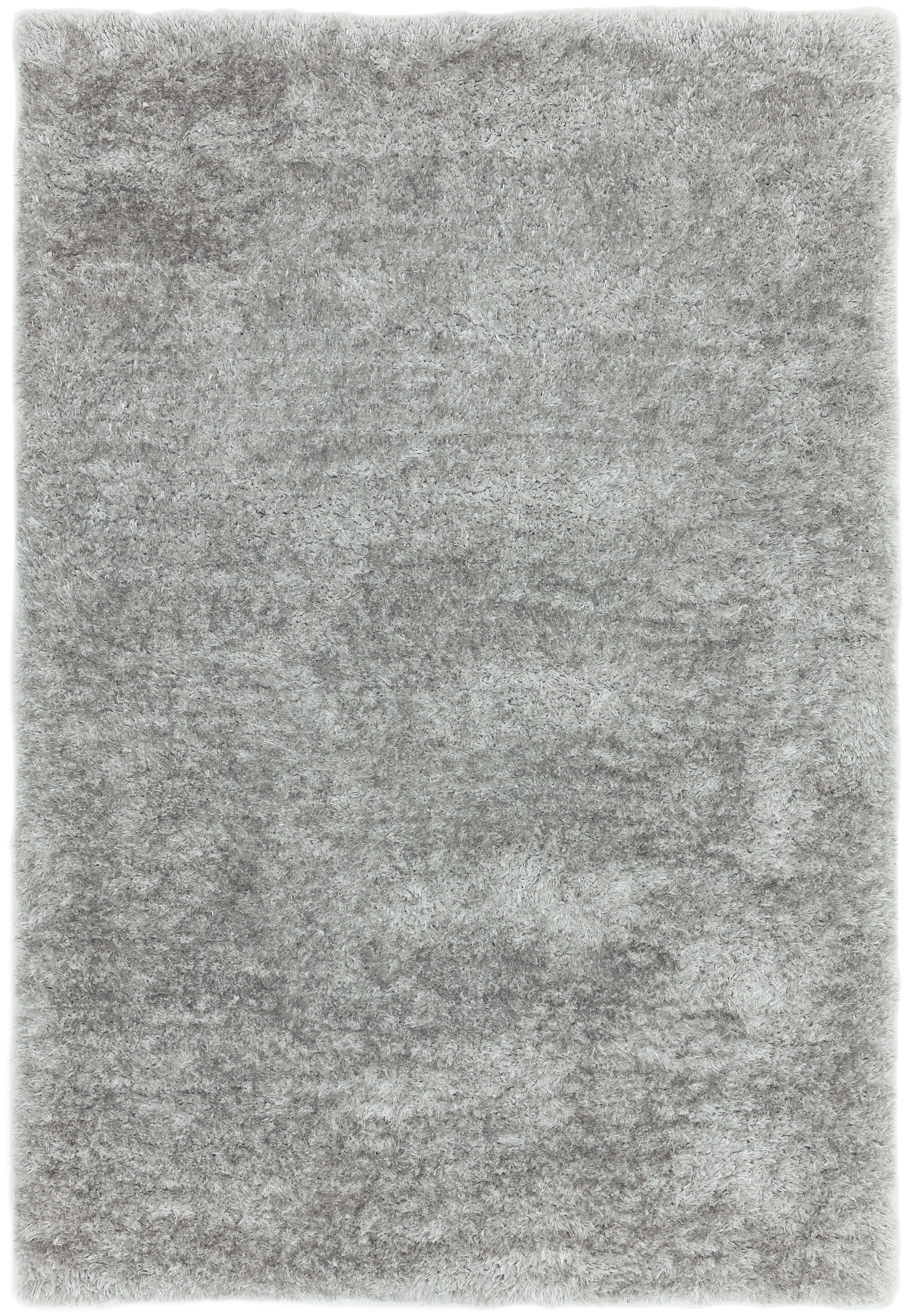 Nimbus Silver Glossy Shaggy Rug