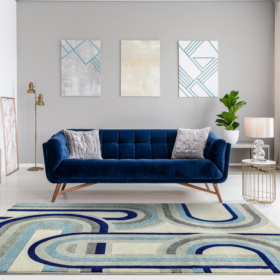 Nova NV30 Retro Blue Rug