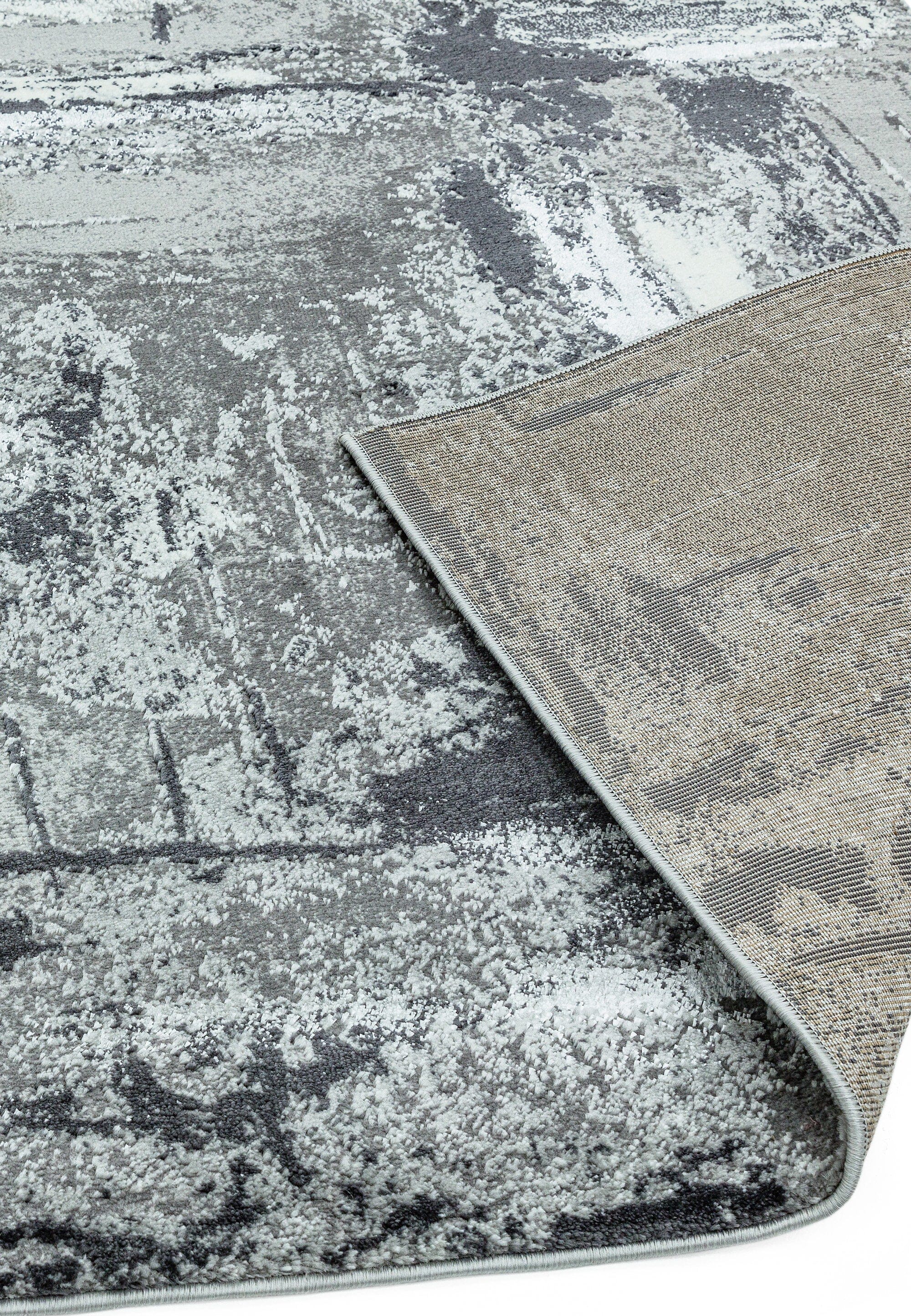 Orion Decor Grey Metallic Rug OR02