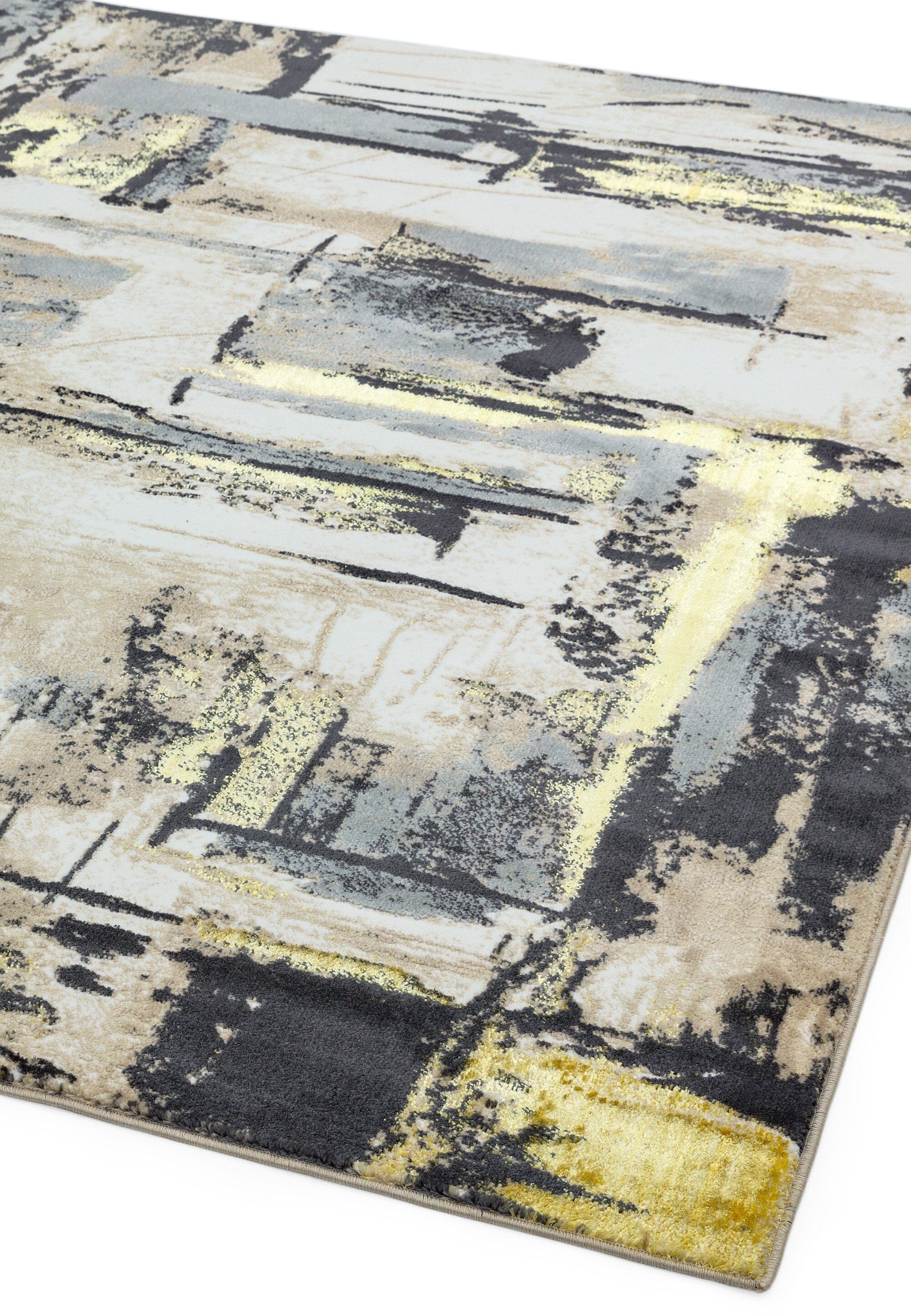 Orion Decor Yellow Metallic Rug OR03