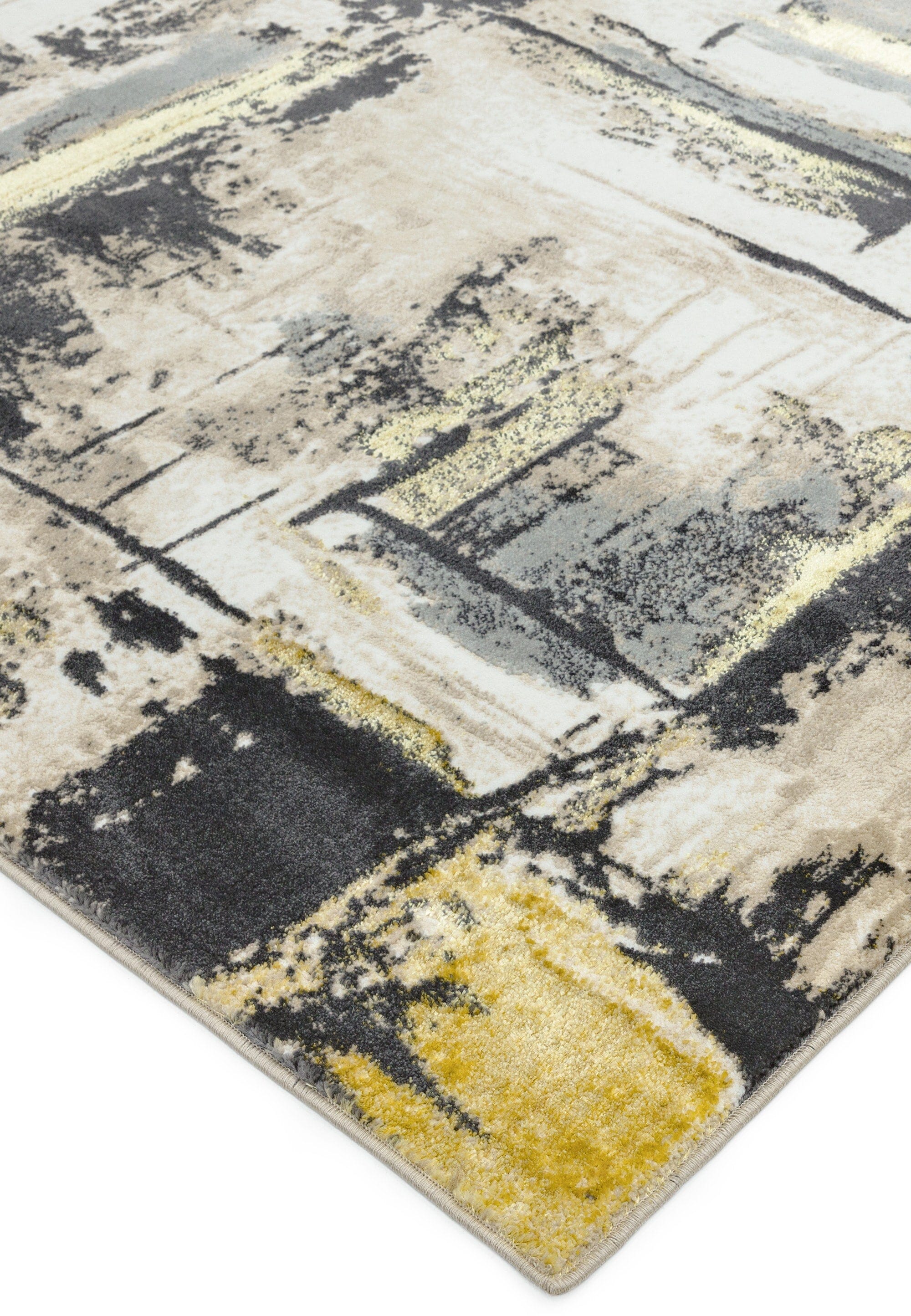 Orion Decor Yellow Metallic Rug OR03