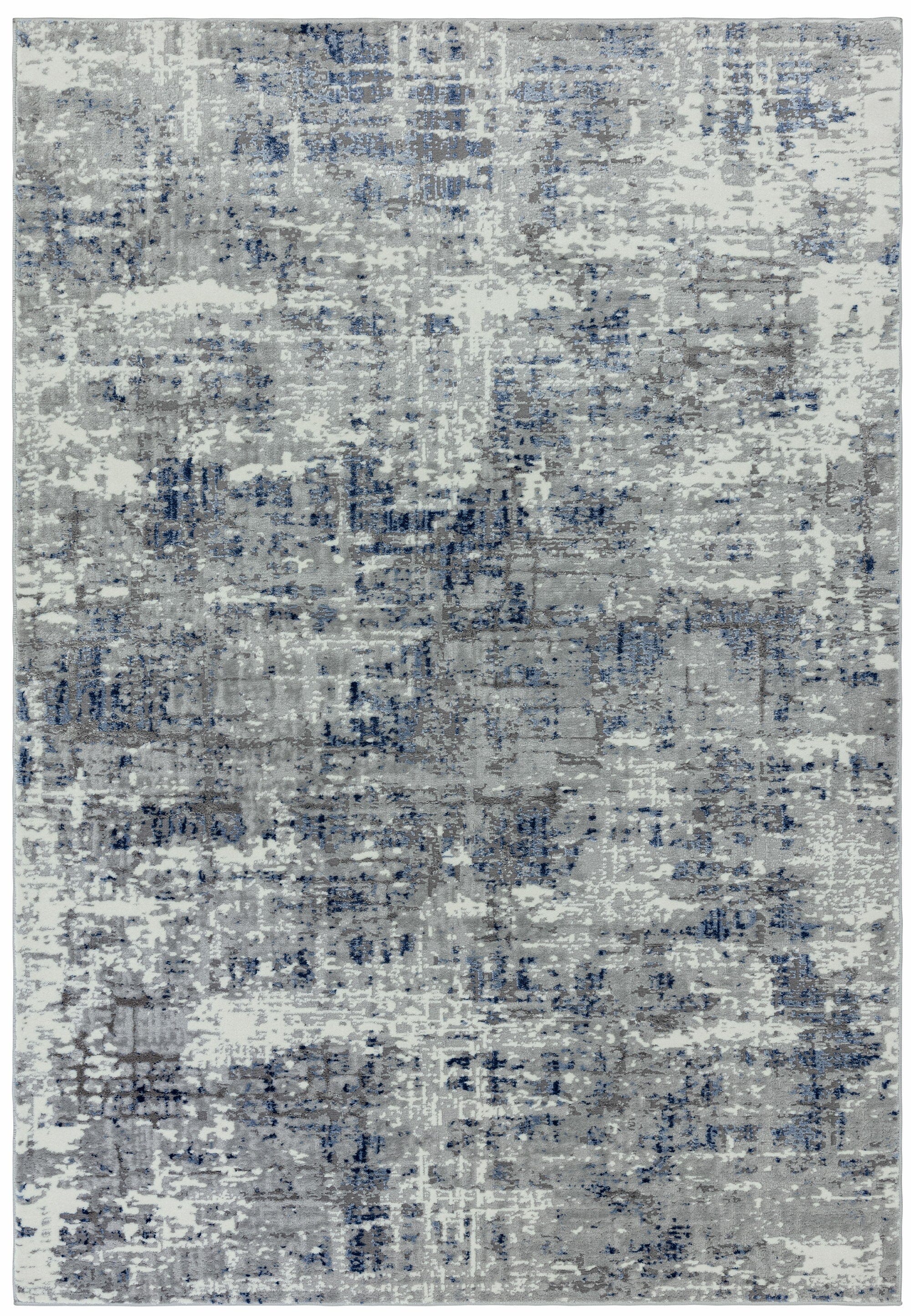Orion Abstract Blue Metallic Rug OR04
