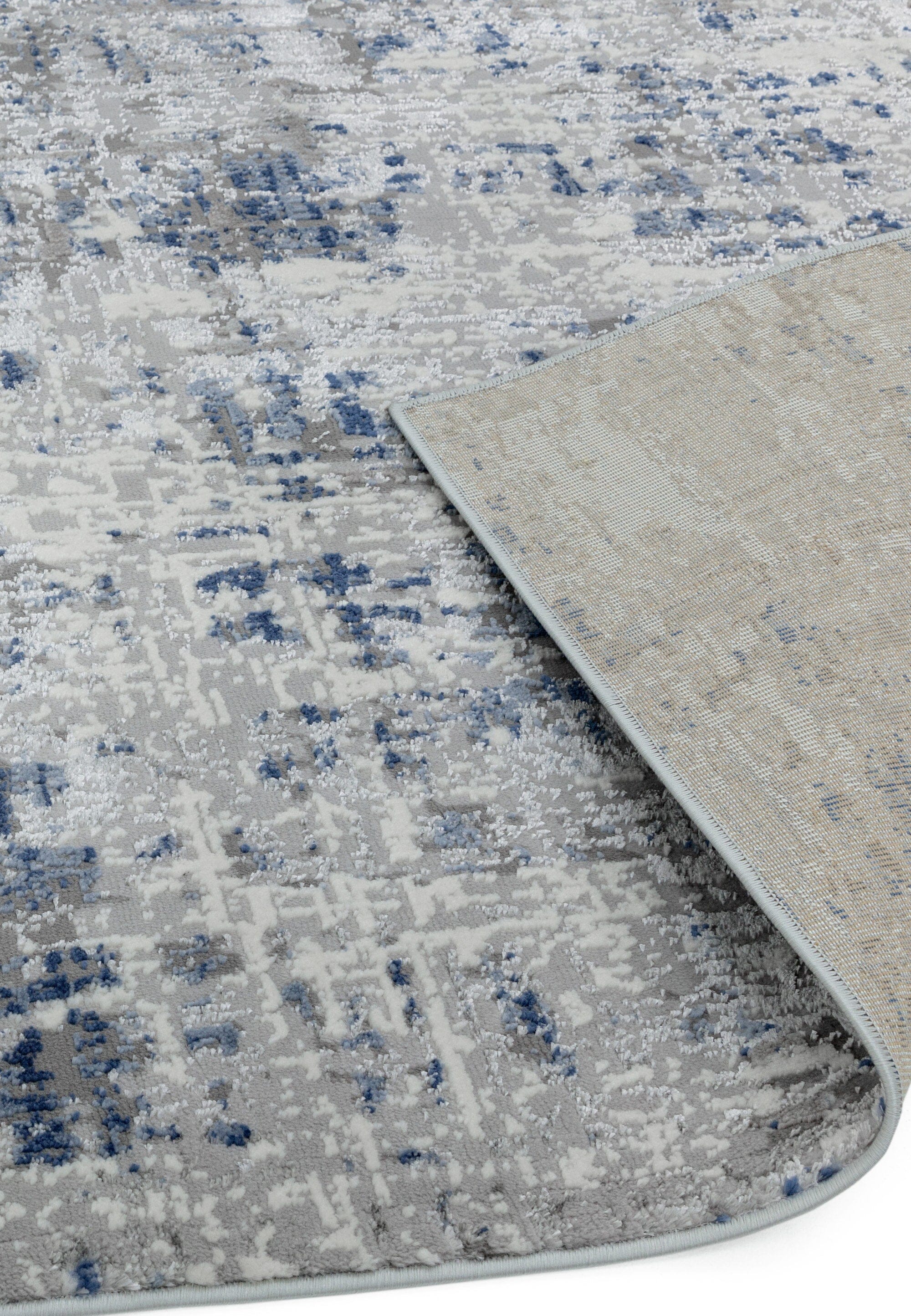 Orion Abstract Blue Metallic Rug OR04 - Asiatic Carpets - London