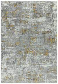 Orion Abstract Yellow Metallic Rug OR07
