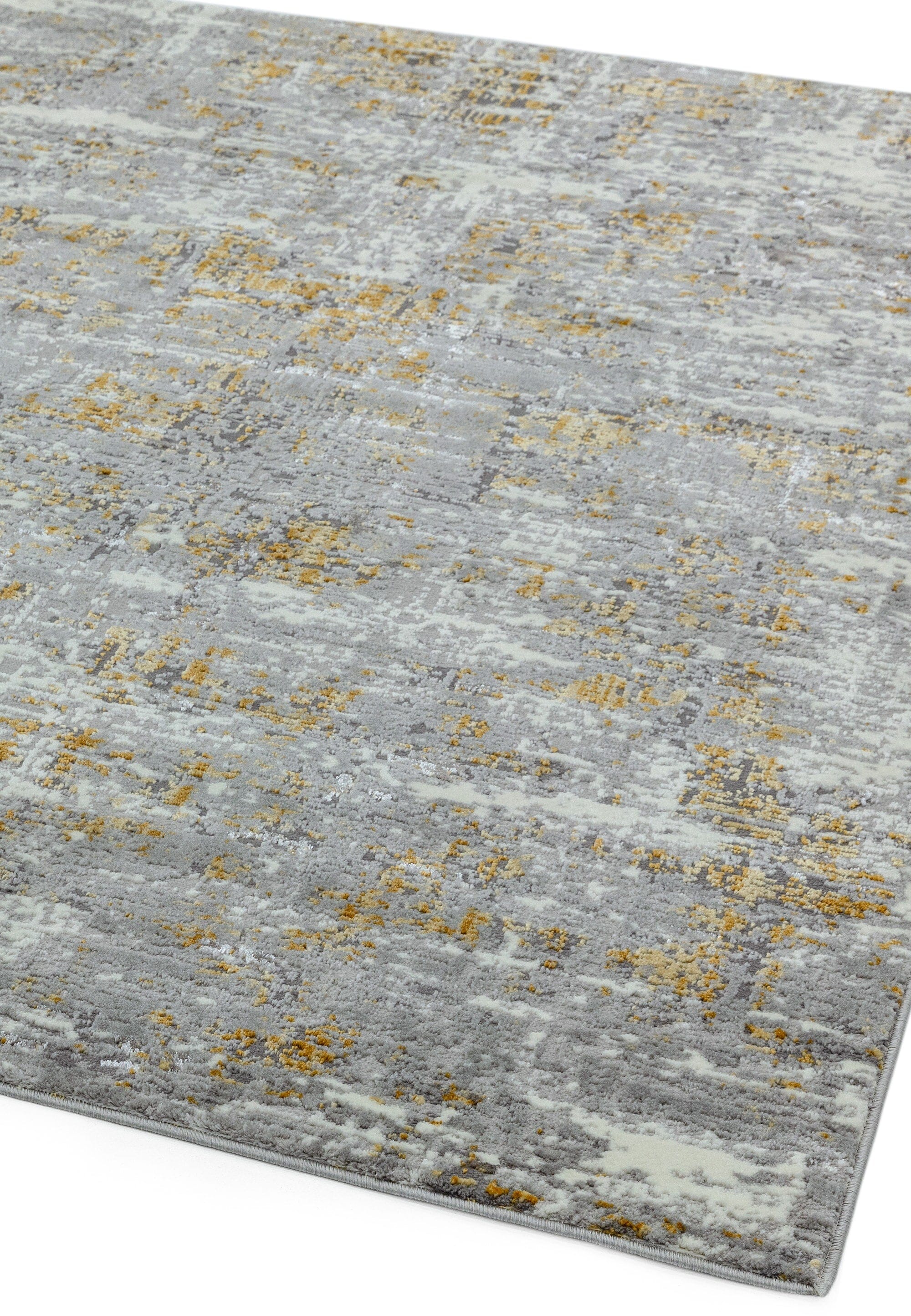 Orion Abstract Yellow Metallic Rug OR07 - Asiatic Carpets - London