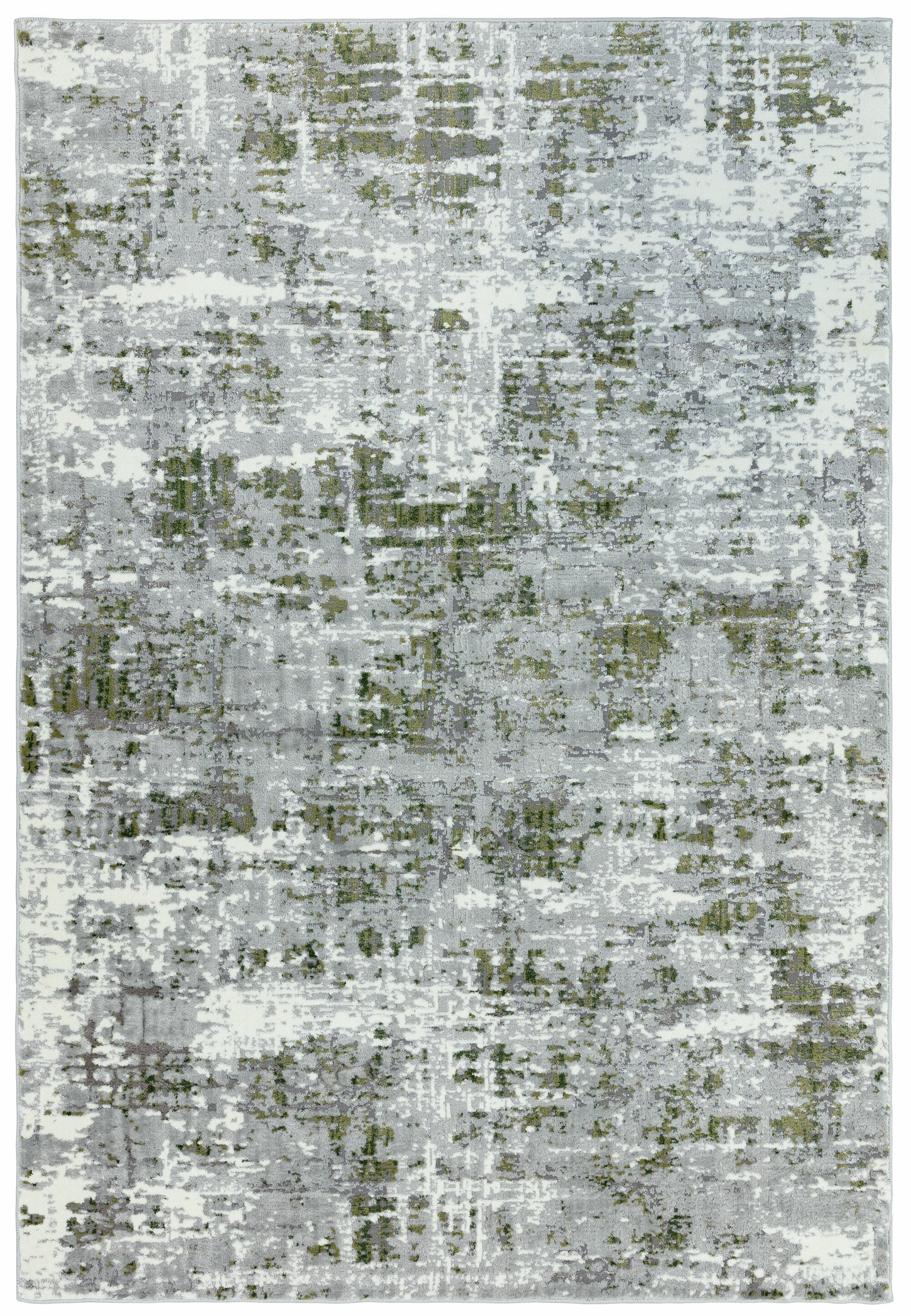 Orion Abstract Green Metallic Rug OR08
