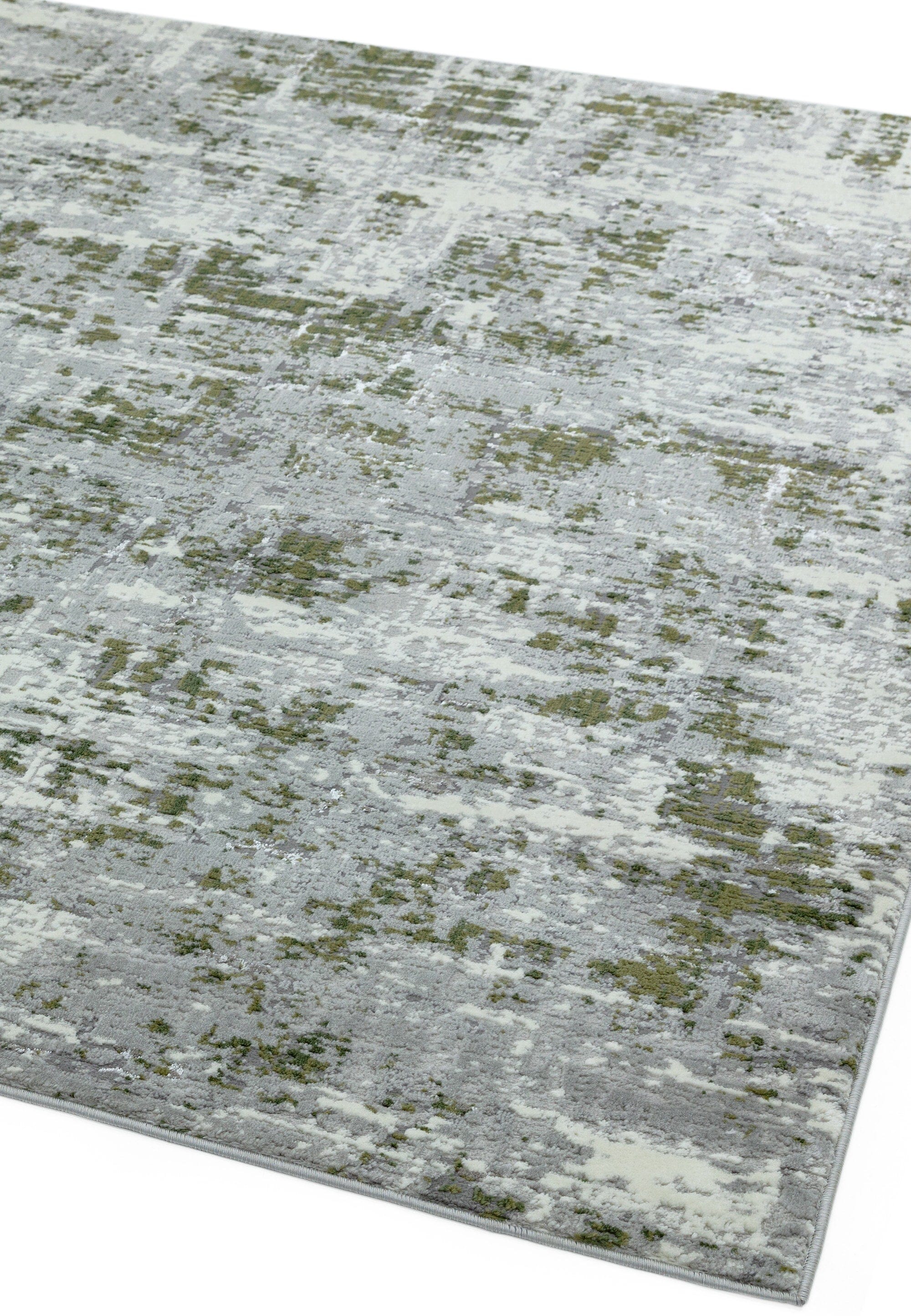 Orion Abstract Green Metallic Rug OR08