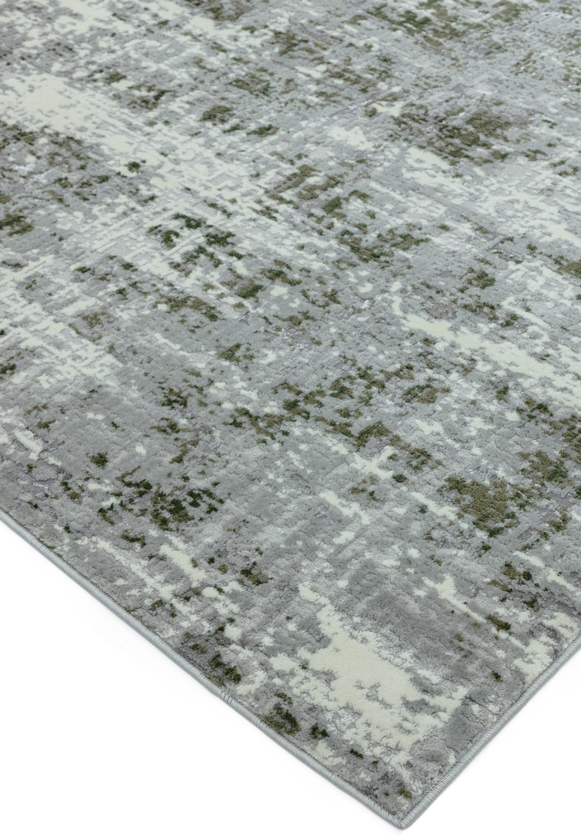Orion Abstract Green Metallic Rug OR08