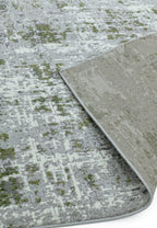 Orion Abstract Green Metallic Rug OR08