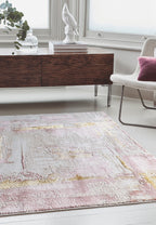 Orion Decor Pink Metallic Rug OR01