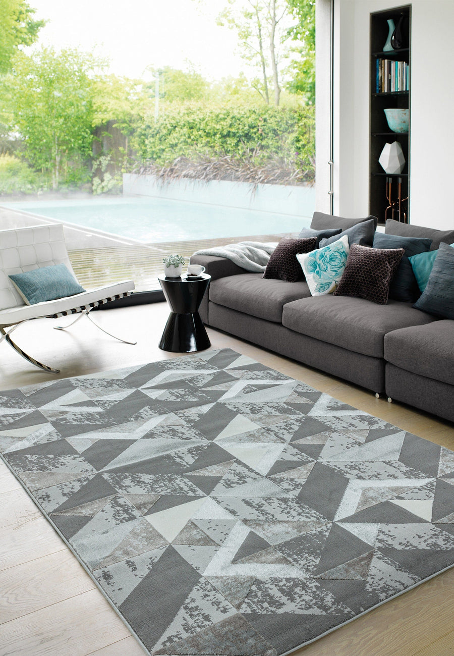 Orion Flag Silver Metallic Rug OR09
