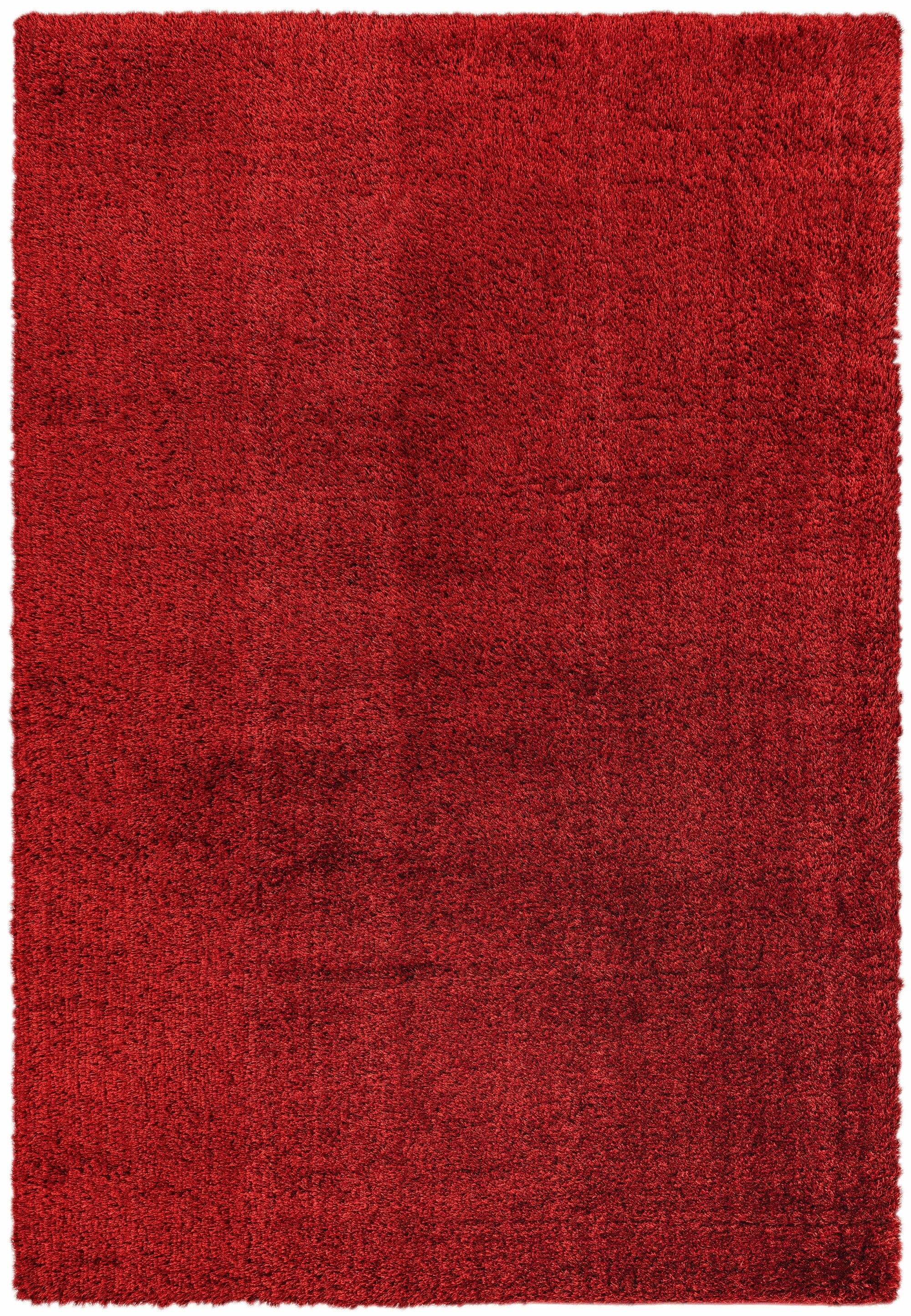 Payton Red Shimmer Shaggy Rug