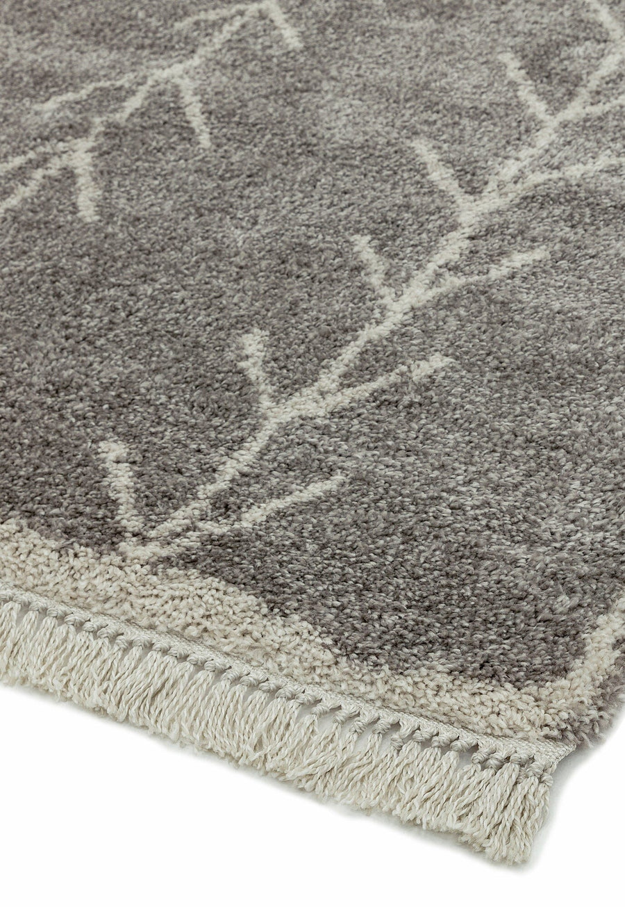 Rocco Grey & Cream Berber Style Rug RC11