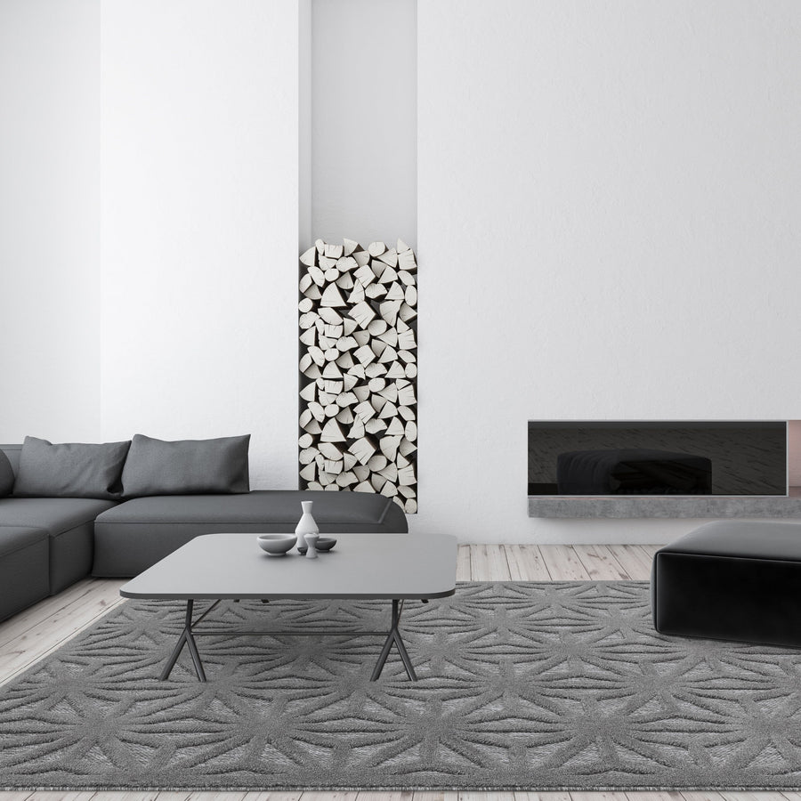 Salta Anthracite Star Indoor/Outdoor Rug SA01