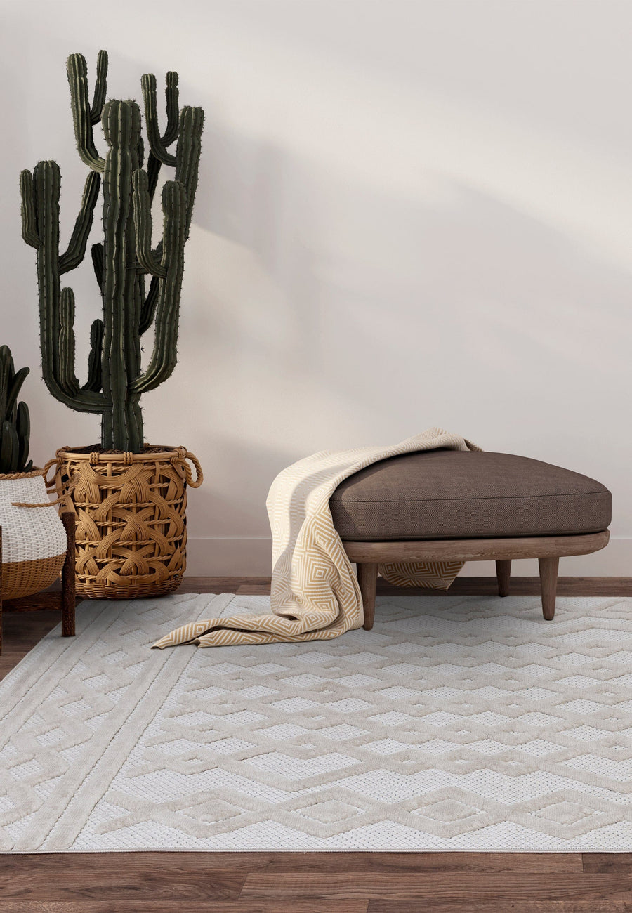 Salta White Links Indoor/Outdoor Rug SA05