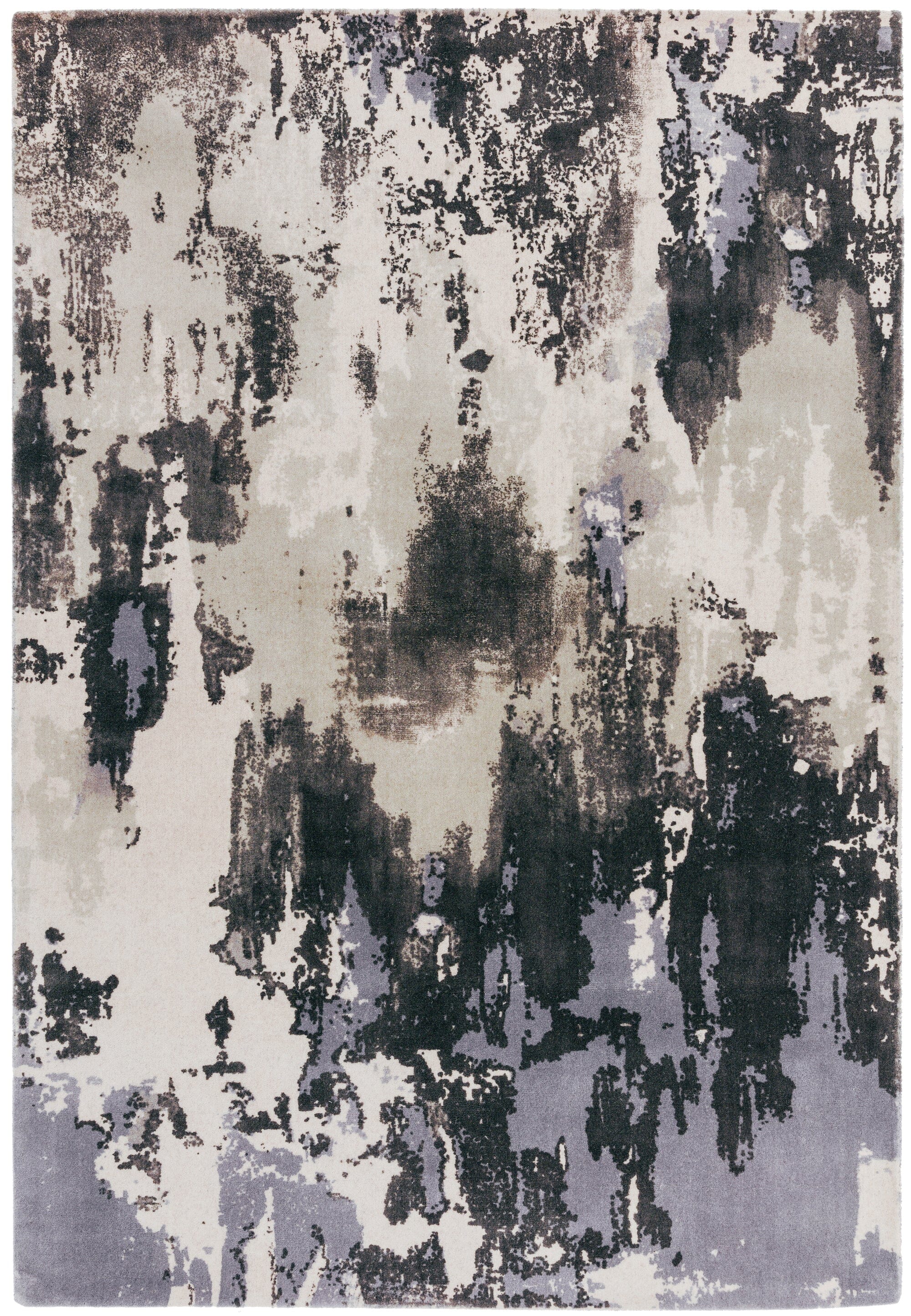Saturn Heather  Wool Hand Tufted Screen Printed Rug