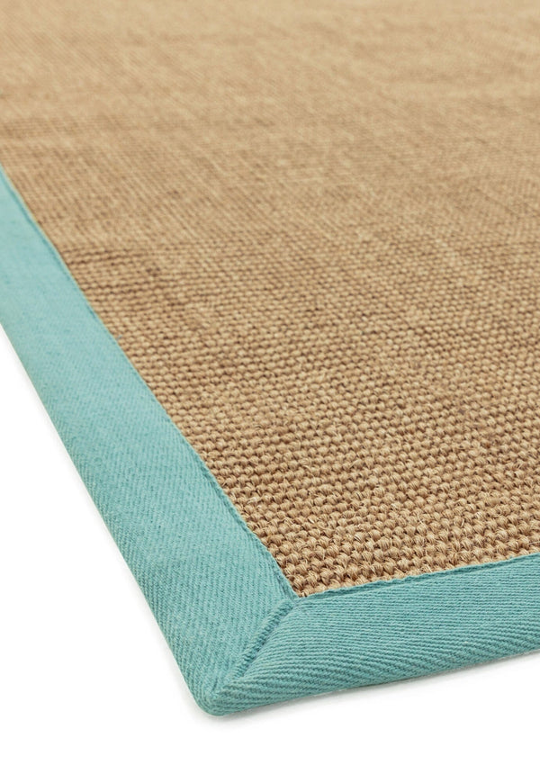 Sisal Linen/Aqua Border Rug Asiatic Carpets London