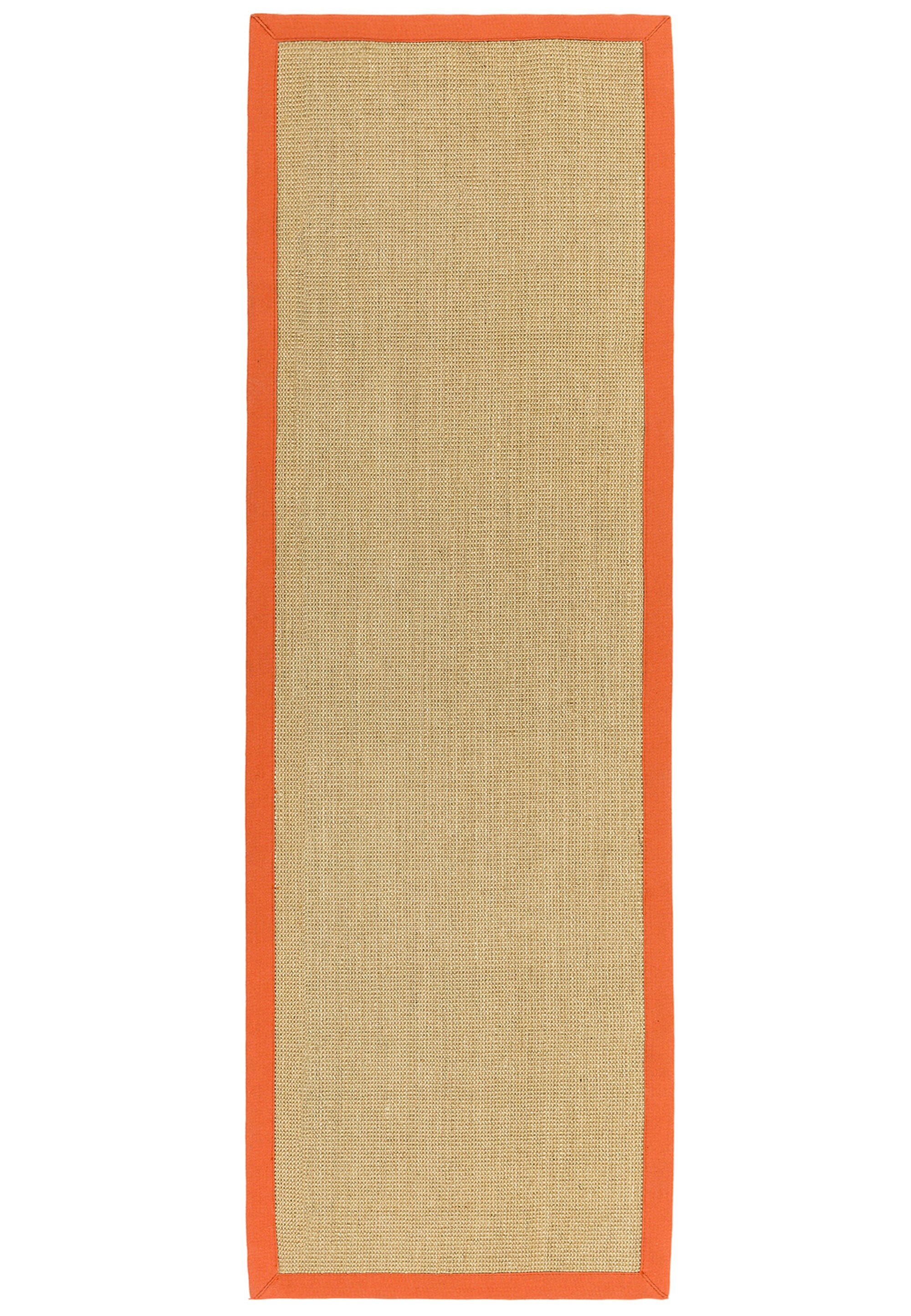Sisal Linen/Orange Border Rug