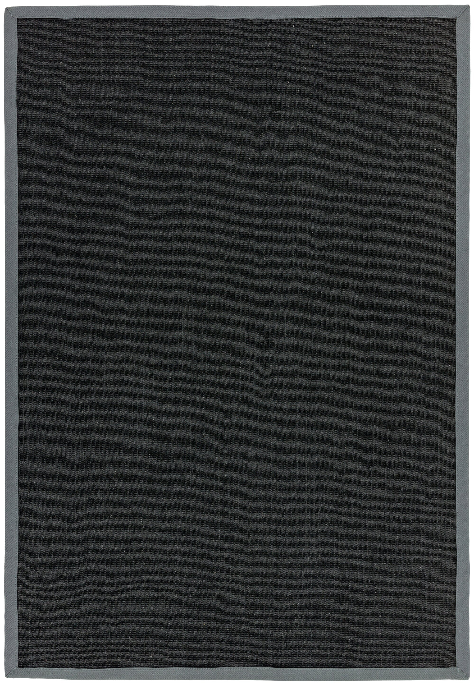 Sisal Black/Grey Border Rug