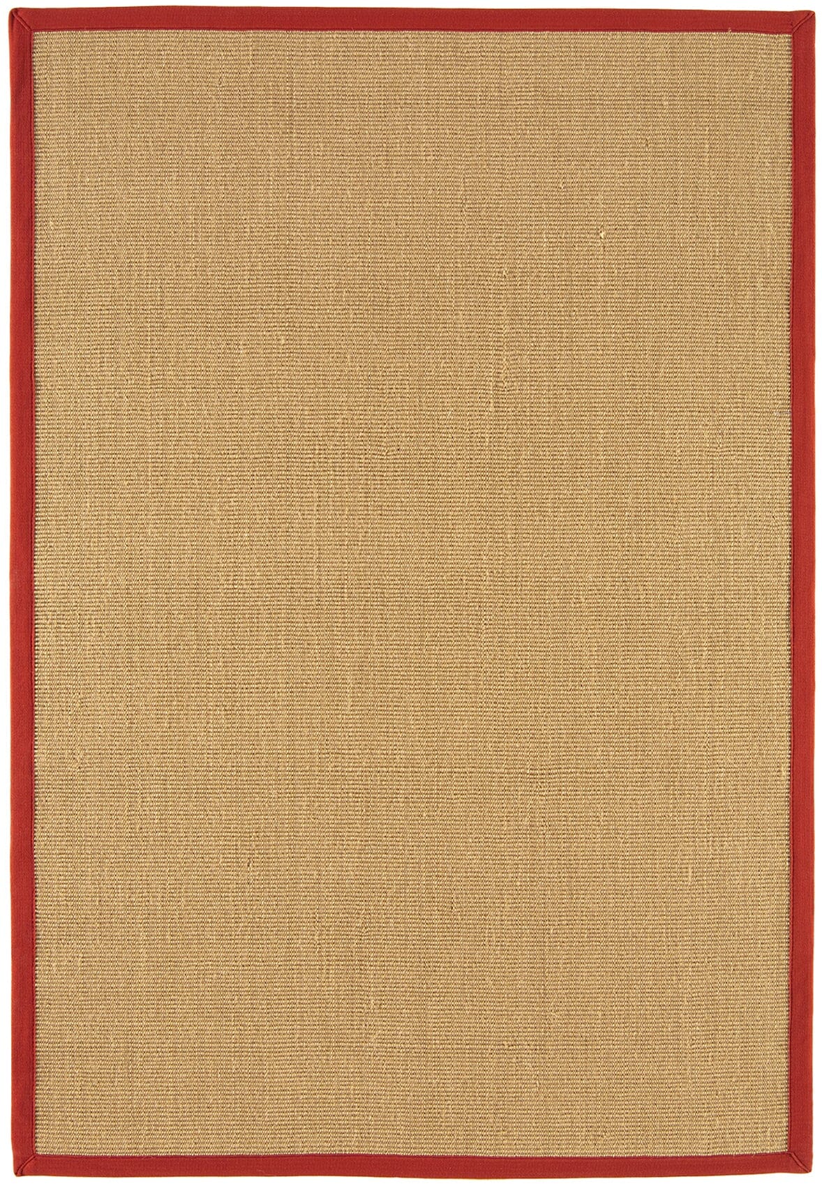 Sisal Linen/Red Border Rug