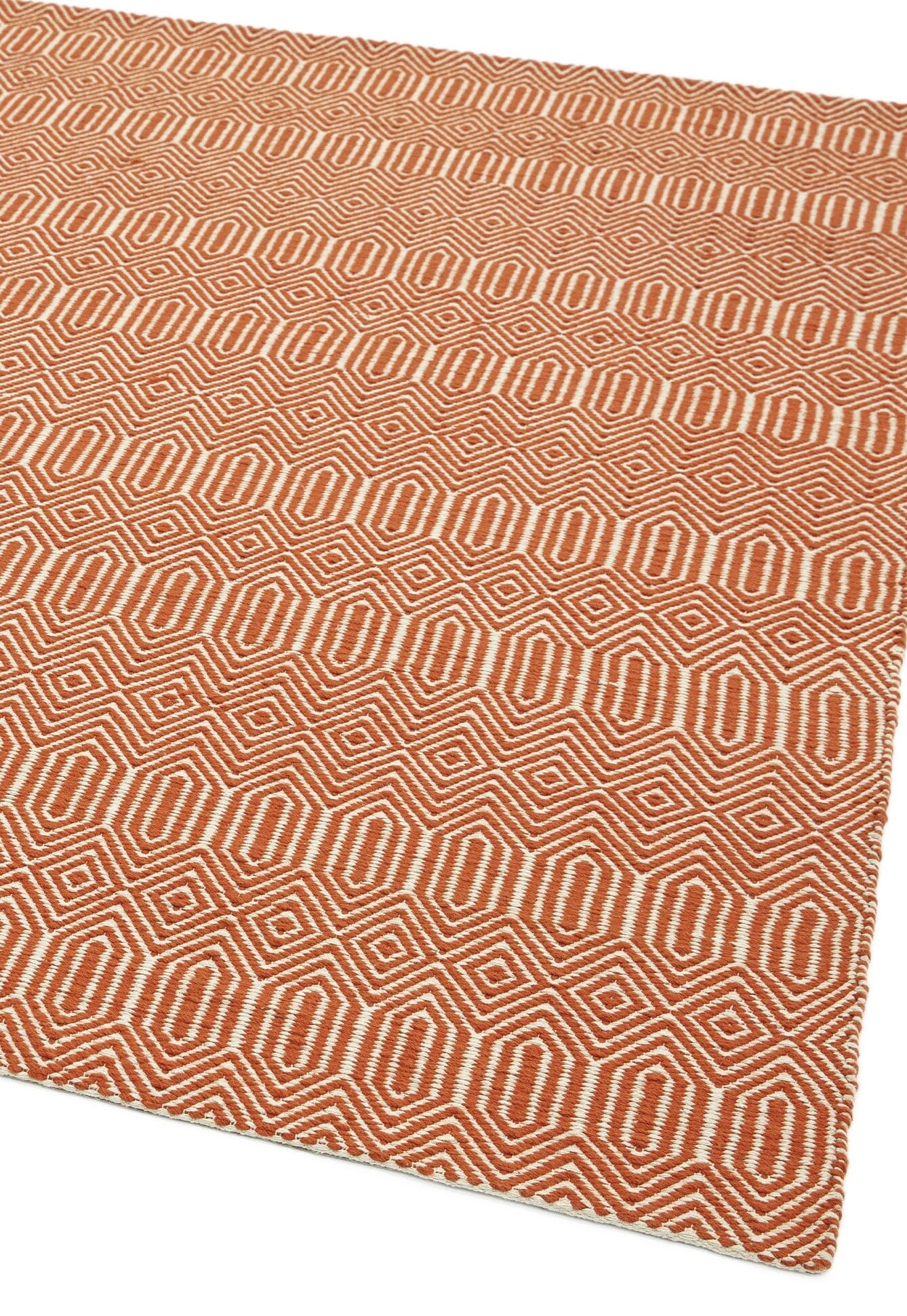 Sloan Orange Ethnic Flatweave Rug