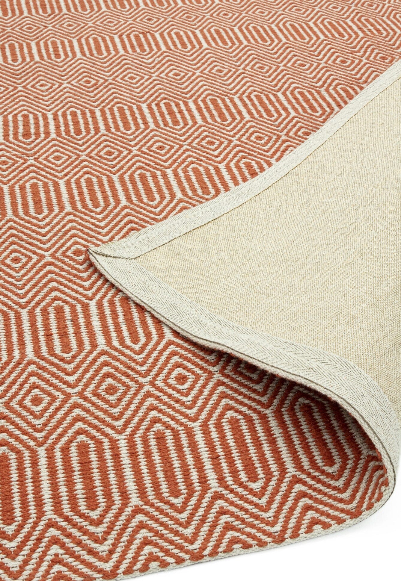 Sloan Orange Ethnic Flatweave Rug