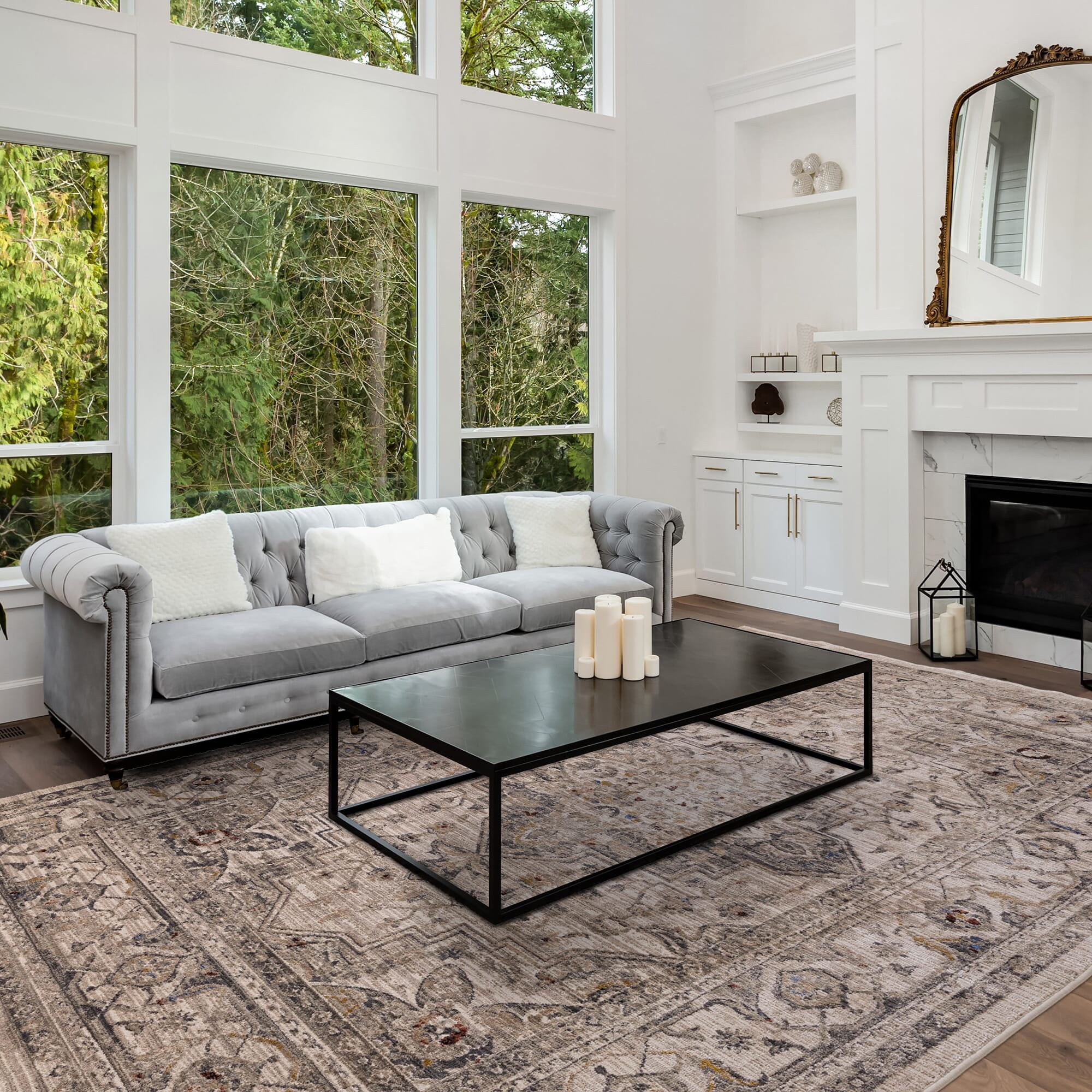Sovereign Ash Medallion Rug