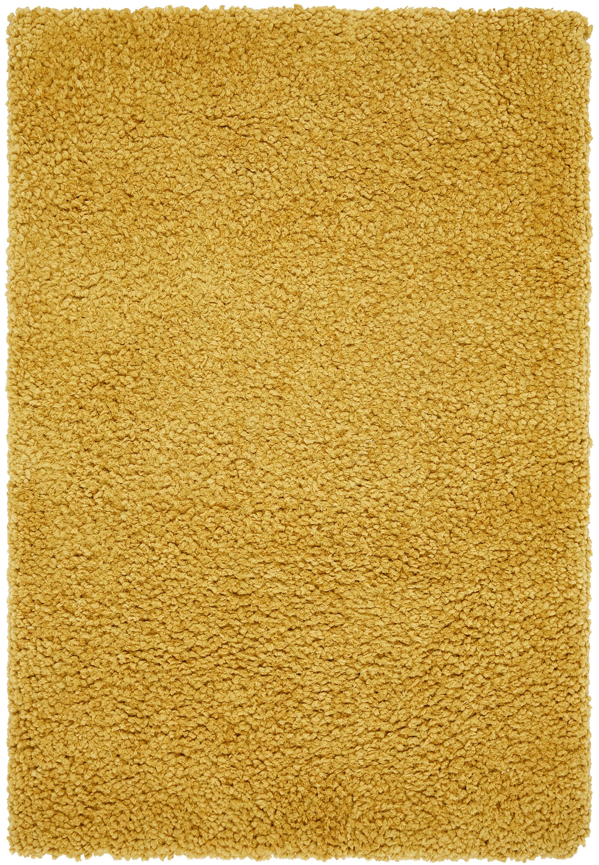 Spiral Mustard Shaggy Rug