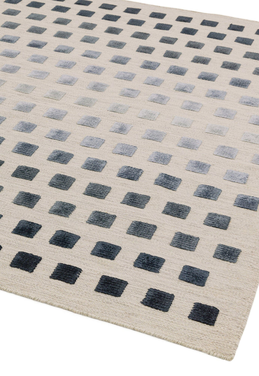 Theo Silvery Squares Rug