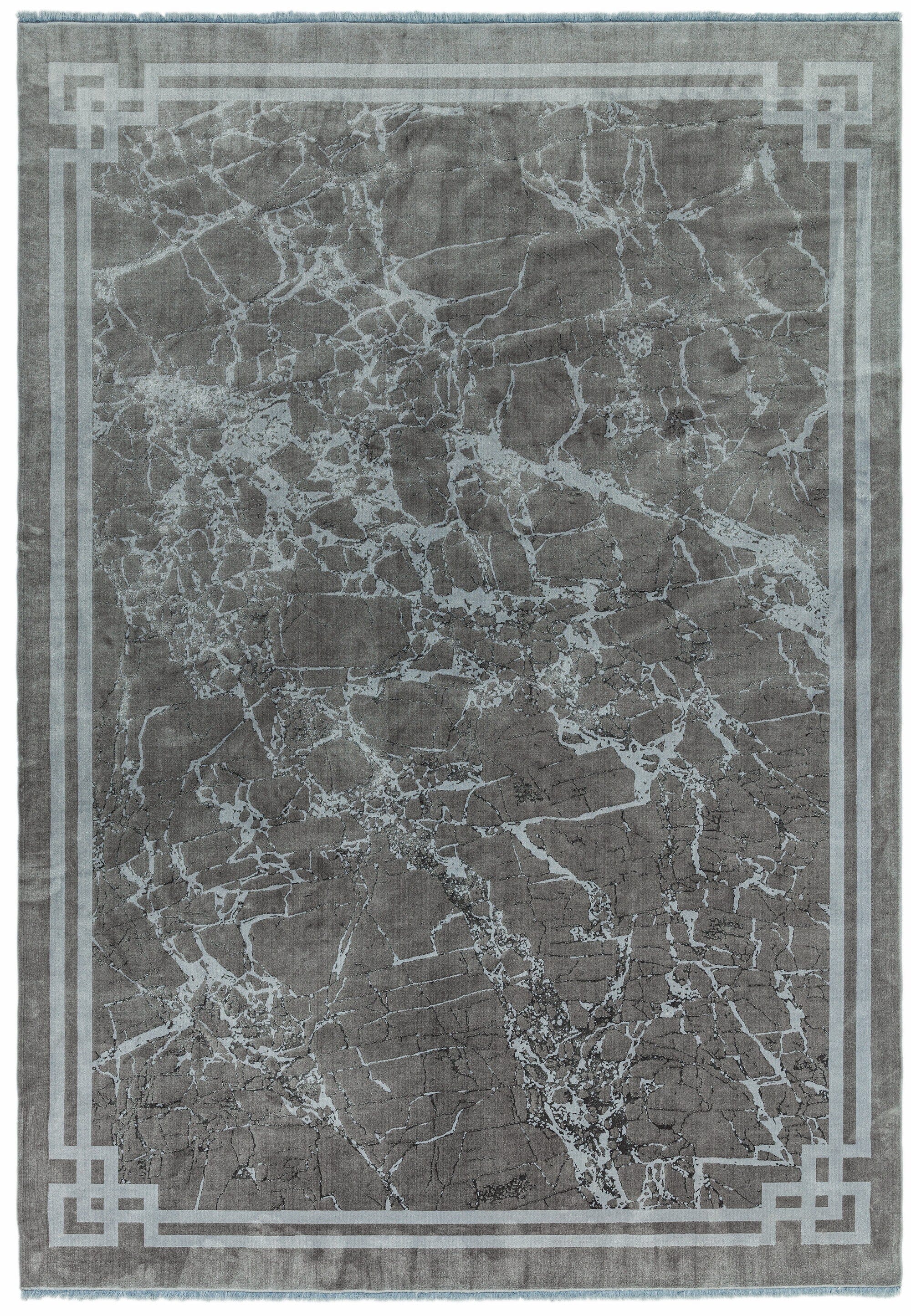 Zehraya Silver Border Rug ZE04