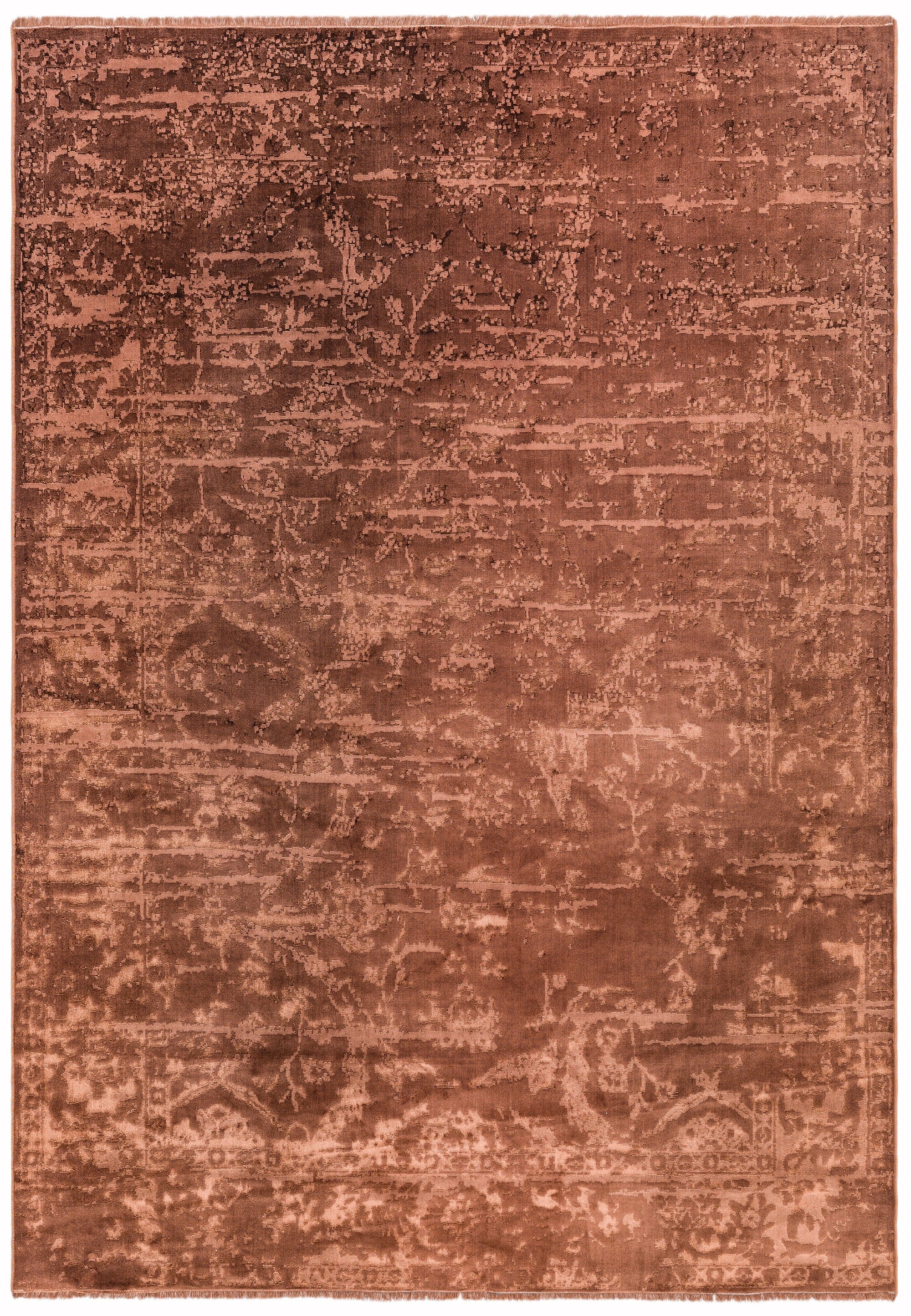 Zehraya Rust Abstract Rug ZE05