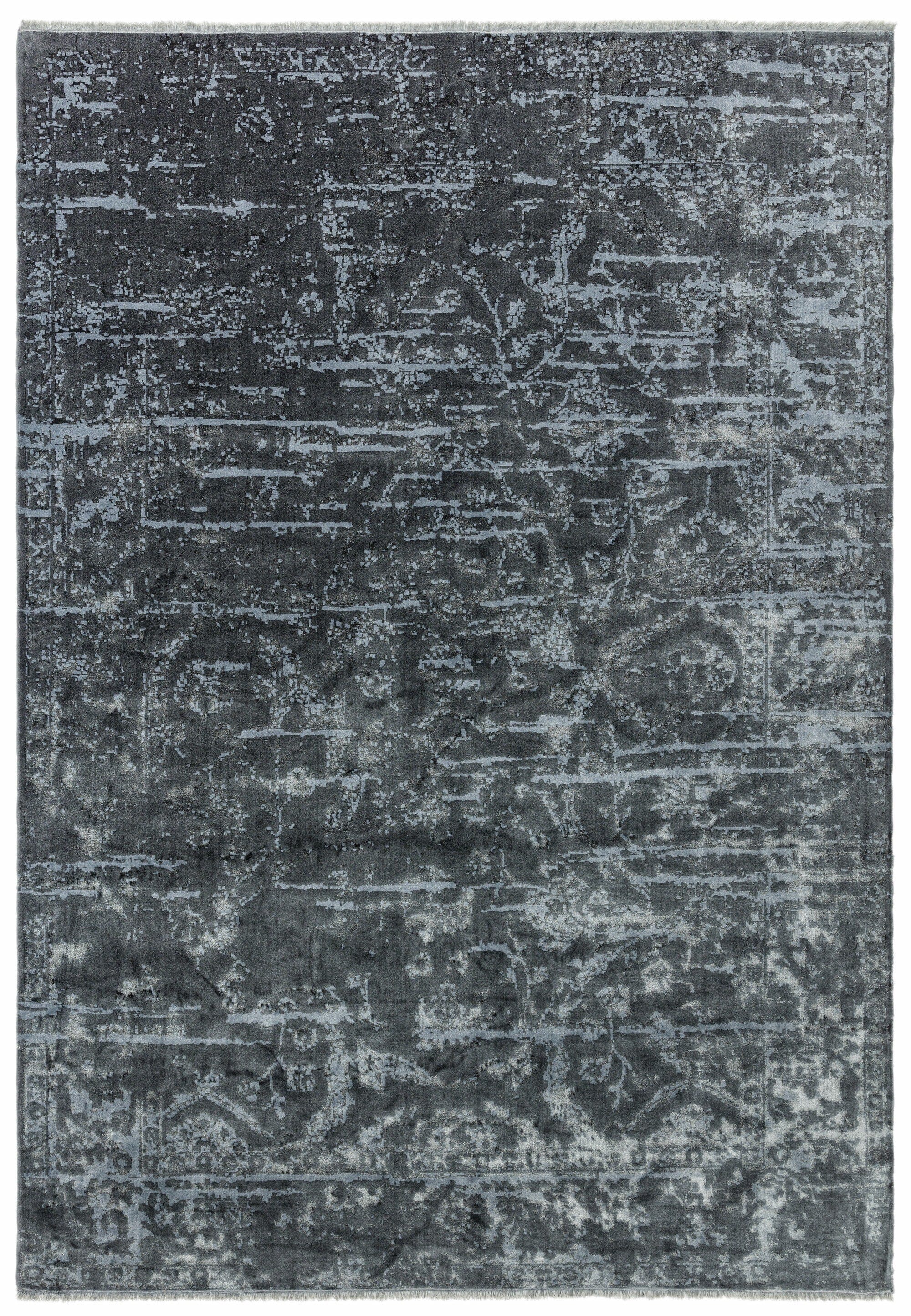 Zehraya Charcoal Abstract Rug ZE07